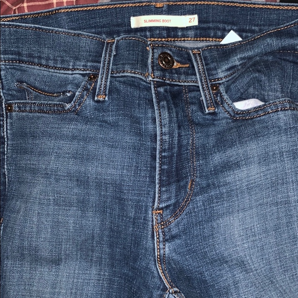 Levi slimming boot cut jeans